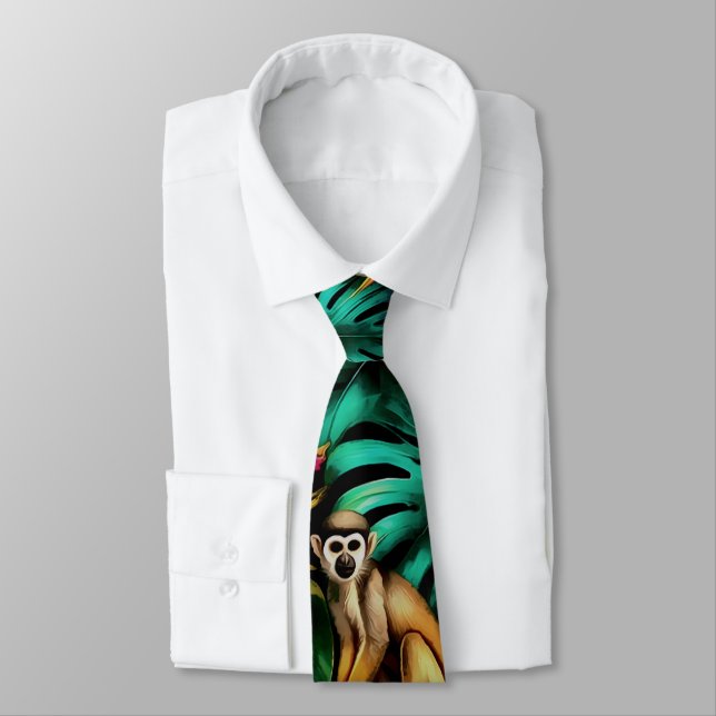 Corbata Sueños de la Jungla de los Monos Patrón de Superfi (Atado)