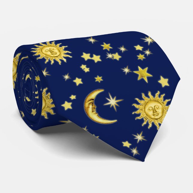 Corbata Sun, Moon & Stars Tie (Enrollado)