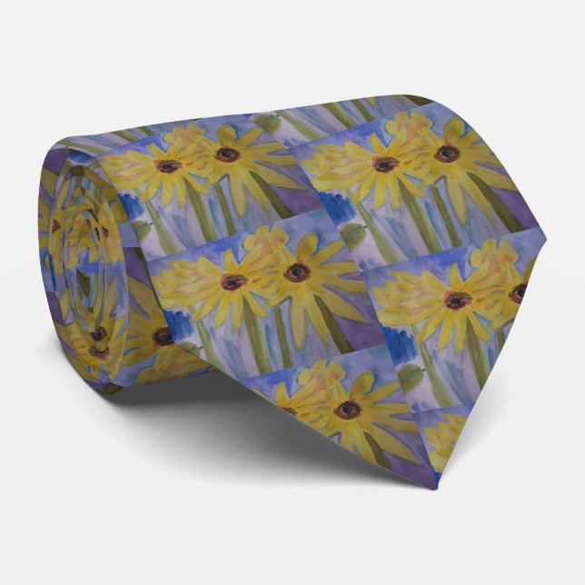 Corbata Sunflower amarillo (Enrollado)