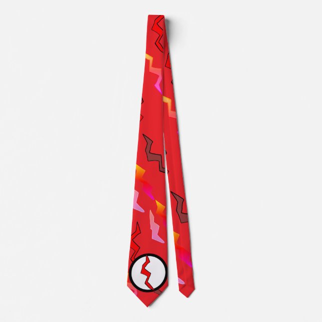 Corbata Súper héroe Amarillo Rojo Pin Perno de Relámpago H (Anverso)