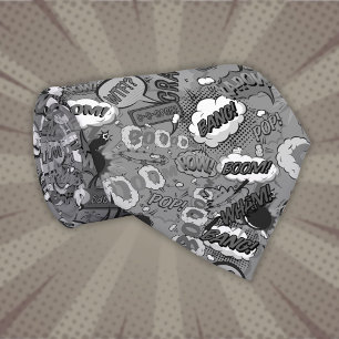 Corbata Superhéroe de arte pop del libro de historietas en