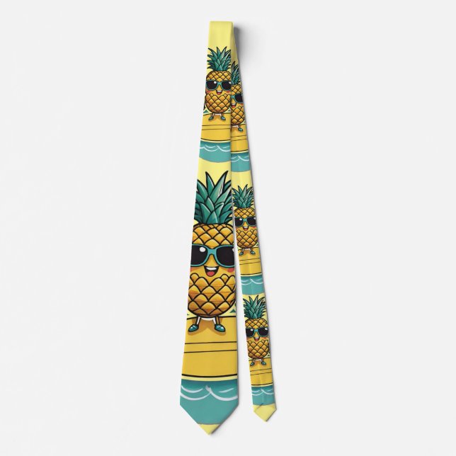 Corbata Surfista De Piña Viaja A Wave Thunder_Cove (Anverso)