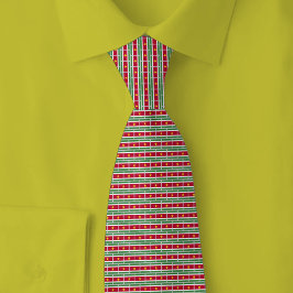 Corbata Suriname Flag Brick Pattern