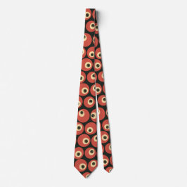 Corbata Surreal Halloween Retro Eyeball Grid  