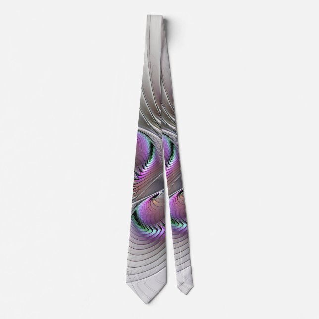 Corbata Surreal Shy Beauty Moderno Resumen Arte Fractal (Anverso)