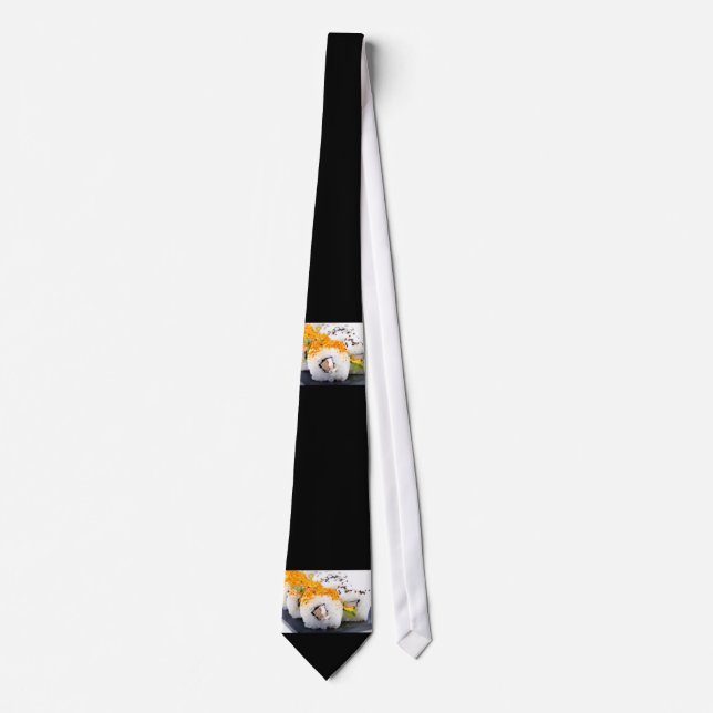 Corbata Sushi en un plato (Anverso)