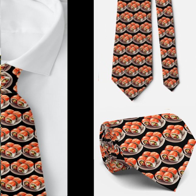 Corbata Sushi Fan Restaurant Chef Cocina japonesa Necktie (Subido por el creador)