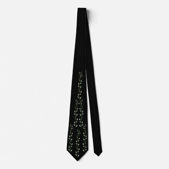 Corbata Sutil verde y negro (Anverso)
