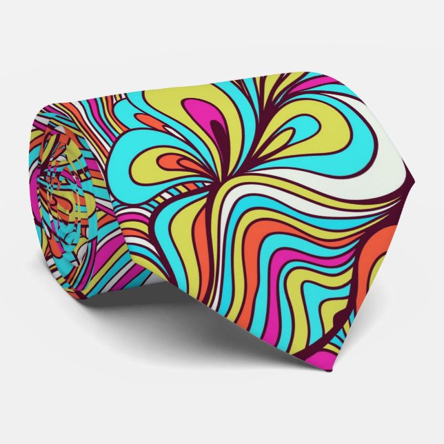 Corbata Swirls Psychedelic (Enrollado)