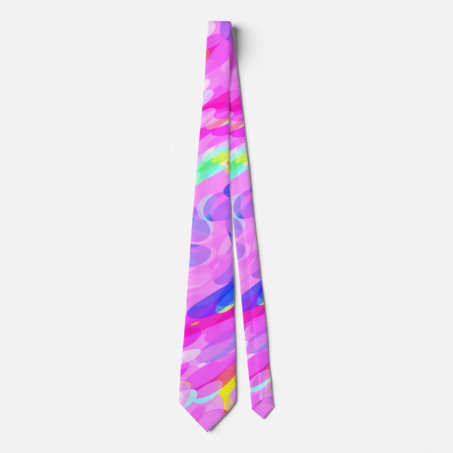 Corbata Swirly Pink Brillante y Audaz (Anverso)