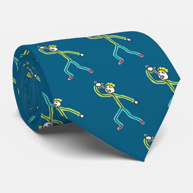 Corbata Sword Swallowing Stickman (Enrollado)