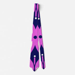 Corbata Symmetrical Abstract Pattern in Purple and White