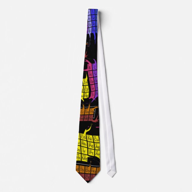 Corbata Tabla periódica de lazo para hombre de los (Anverso)