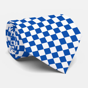 Corbata Tablero de ajedrez clásico de azul cobalto