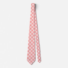 Corbata Tablero de ajedrez rosa