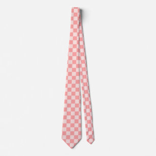 Corbata Tablero de ajedrez rosa