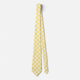 Corbata Tablero de cheques amarillo