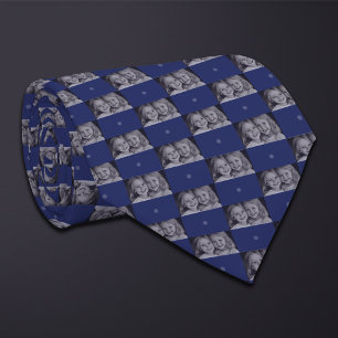 Corbata Tablero de control de fotos azul (gran rectángulo)