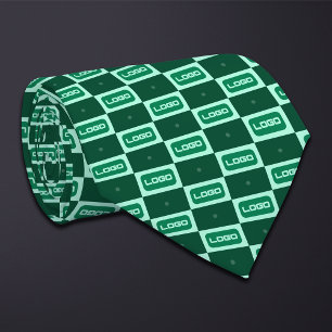 Corbata Tablero de verificación del logotipo verde (gran r