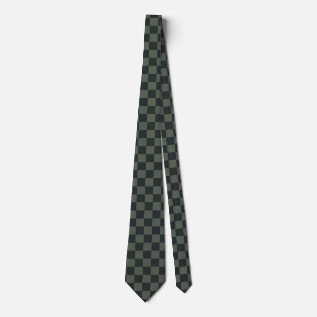 Corbata Tablero verde oscuro (Anverso)