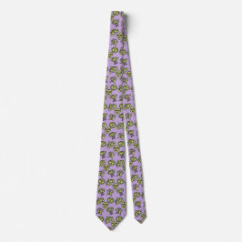 Corbata Taino Mask Tie lavender