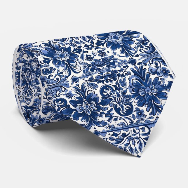 Corbata Talavera mexicana Tile Potesta Fiesta Español (Enrollado)