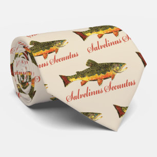 Corbata Tan Beige, humorística pesca con trucha brocha
