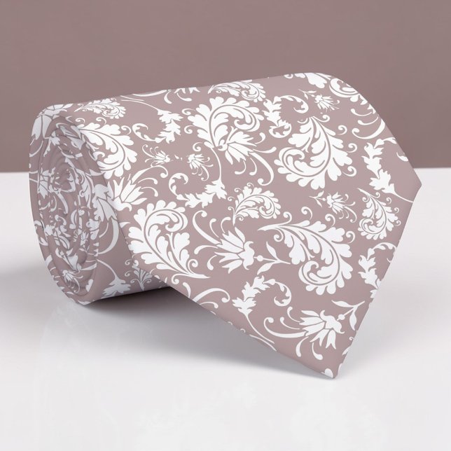 Corbata Tan Floral Pattern Custom Necktie (Subido por el creador)