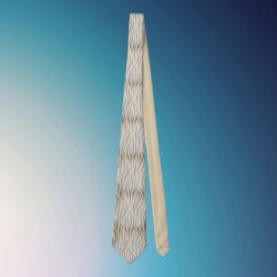 Corbata Tan y Black Zebra Stripe Necktie