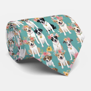 Corbata Tantos Perros con Coronas de Flores