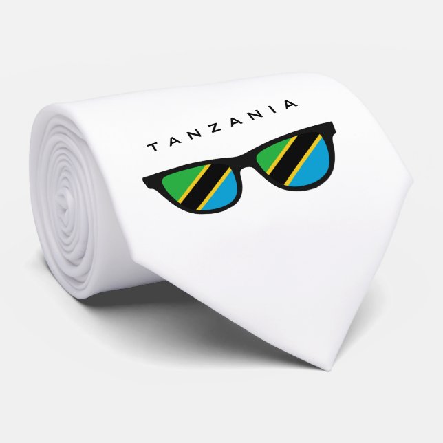 Corbata Tanzania sombras personalizado vínculo de texto y  (Enrollado)