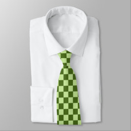 Corbata Tapón de cuello de los cheques de color verde oscu