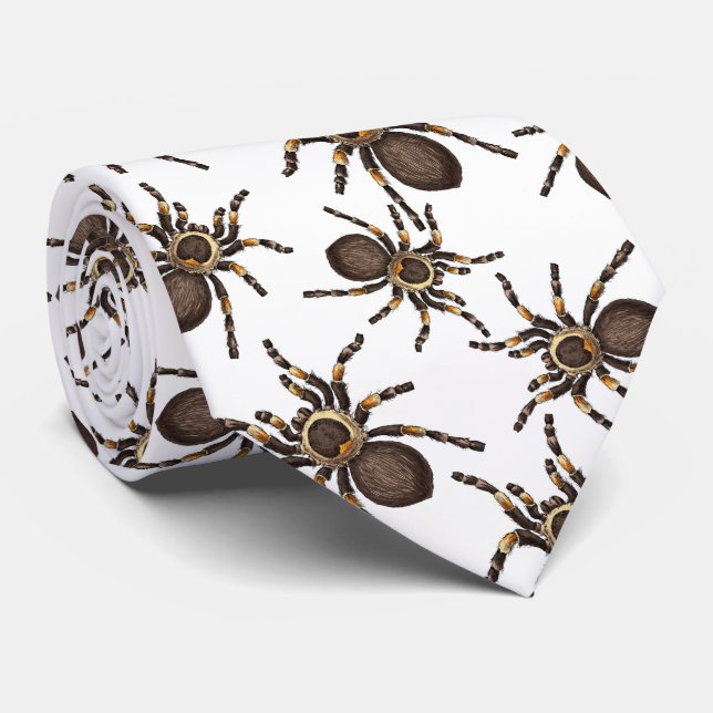 Corbata Tarantula en blanco (Enrollado)