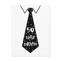 corbata tarjeta divertida cumpleaños 50