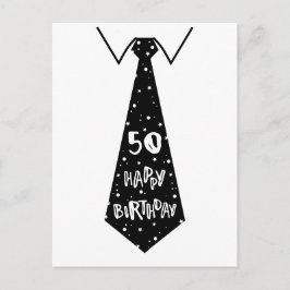 corbata tarjeta divertida cumpleaños 50