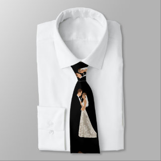 Corbata Tarjeta plana de aviso de fecha de boda