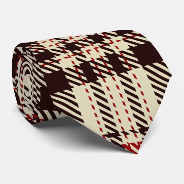 Corbata Tartan Brown (Enrollado)