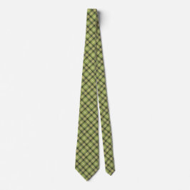 Corbata Tartán Check Plaid Moss Green de dos lados