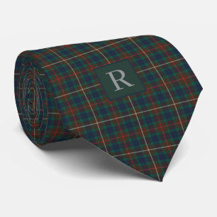 Corbata Tartan de caza Fraser Plaid Clan Escocés Monograma