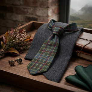 Corbata Tartan Elegante de Otoño Highland Mist