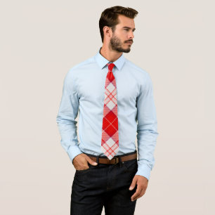 Corbata Tartan Escocés de Clan Menzies Rojo Plaid