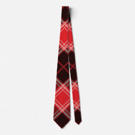 Corbata Tartán negro rojo
