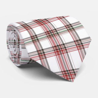 Corbata Tartan Plaid Clásico de Navidad Rojo y Verde