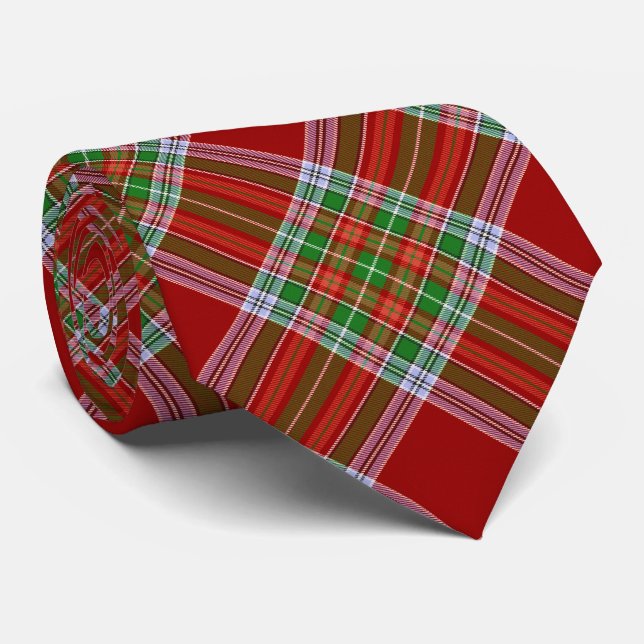 Corbata Tartan Plaid Escocés Clan MacBain (Enrollado)