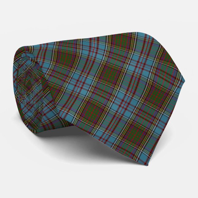Corbata Tartan Plaid Patrón Clan Anderson Escocés (Enrollado)