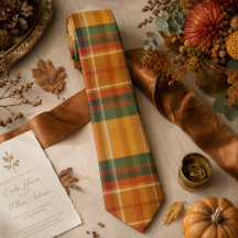 Tartan Plaid Patrón de Cosecha de Otoño Cálido