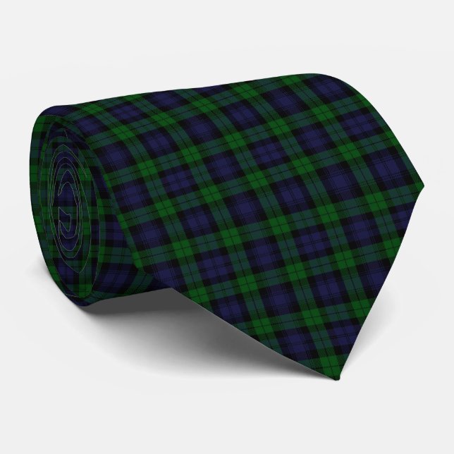 Corbata Tartan Plaid Tradicional Escocés Black Watch (Enrollado)