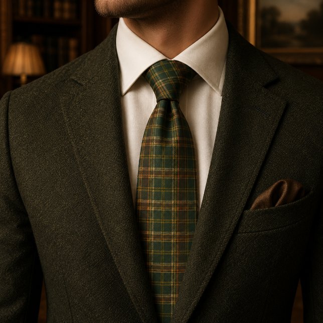 Corbata Tartan Plaid Verde Cazador Rústico (Subido por el creador)