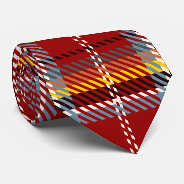 Corbata Tartán rojo (Enrollado)