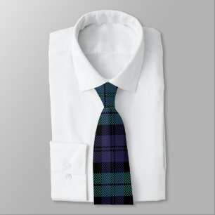 Corbata Tartán Tartán de la placa verde azul clásica